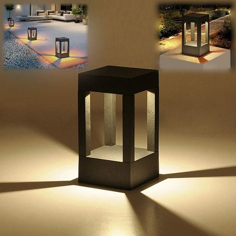LaBlanc - Baliza para iluminación de caminos de exterior, lámpara de pie para jardín con soporte, lámpara de pie para terraza, baliza de jardín, IP65, luz blanca cálida (12 x 12 x 20 cm) (1/5)
