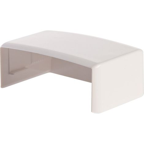 Embout pour moulure Keva 32mm – PVC blanc artic – Accessoire pour goulotte électrique – Conçu pour intégration électrique – Planet Wattohm