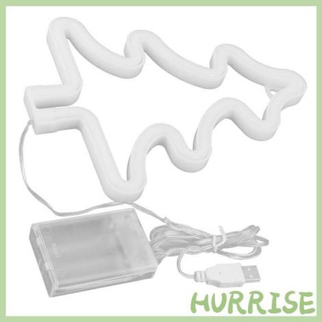 HURRISE Néon Neon Light, Sapin de Noël Neon Light Led Source de Lumière Double Alimentation Facile à Installer linge applique Bleu (1/4)