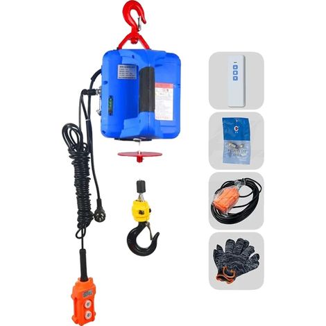 Verricello elettrico, comando 3 in 1, capacità di carico 500 kg, due in uno (1/2)