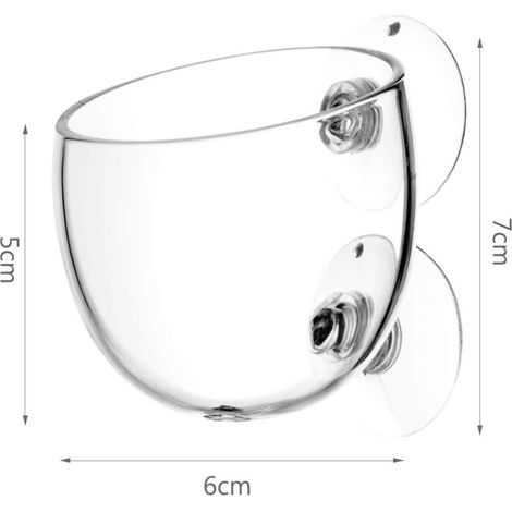 Set di 2 vasi in vetro per acquario con ventose, accessori di supporto per piante acquatiche e varie specie vegetali acquatiche. (1/4)