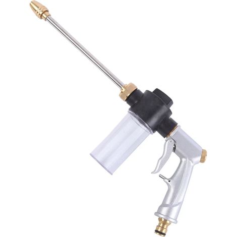 Outil de lavage de voiture Arroseur haute pression Tuyau entièrement métallique Pulvérisateur de mousse Outil d'arrosage de jardin avec réglage de l'eau rotatif à 360 ° pour l'arrosage de lavage (1/5)