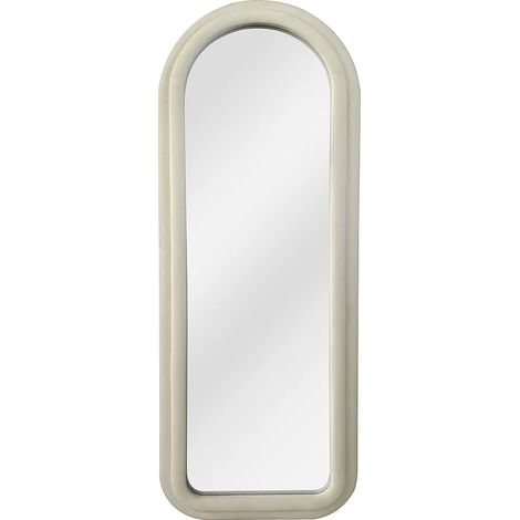 Specchio ad arco in velluto - L. 60 x H. 160 cm - Crema - RISALI (1/5)