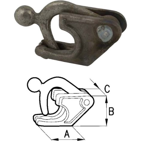 Chiusura a blocco leggera Cermag 60465 L 68mm H 64mm spessore 41mm