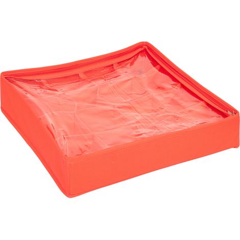 Aufbewahrungsbox für 16 Kugeln D.10cm Polyester rot - Atmosphera créateur d'intérieur (1/5)