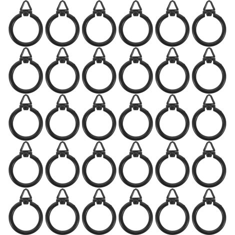 190 anneaux tringle rideaux plastique – compatibles stores romains, fenêtres, fêtes et décorations saisonnières