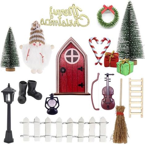 Juego de puertas de gnomos para decoraciones navideñas: el regalo navideño perfecto para niños. (1/5)