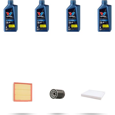 Kit tagliando 3 FILTRI e 4L OLIO compatibile con Fiat Multipla (186) 1.6 16v Bipower 76kw dal 2001 (1/5)