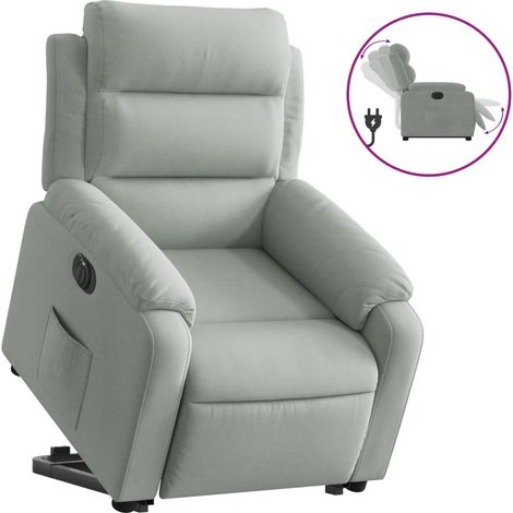Maison Exclusive - Relaxsessel mit Aufstehhilfe Elektrisch Hellgr