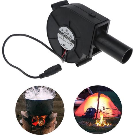 Ventilateur souffleur ultra-silencieux haute performance 97 x 97 x 33 mm, démarreur pour ventilateur de barbecue 5,5 x 2,1 mm, conduit d'air de 26 mm. (1/4)
