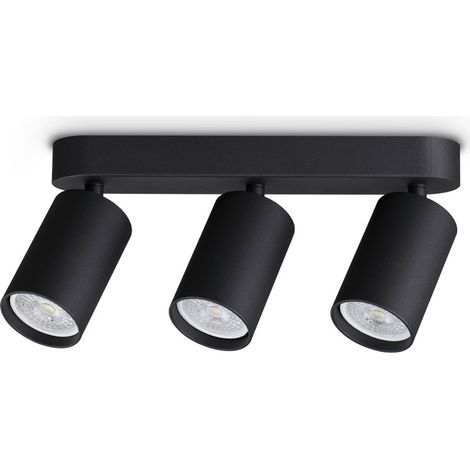 Ideal Lux Plafoniera moderna DYNAMITE 3 luci GU10 nero metallo