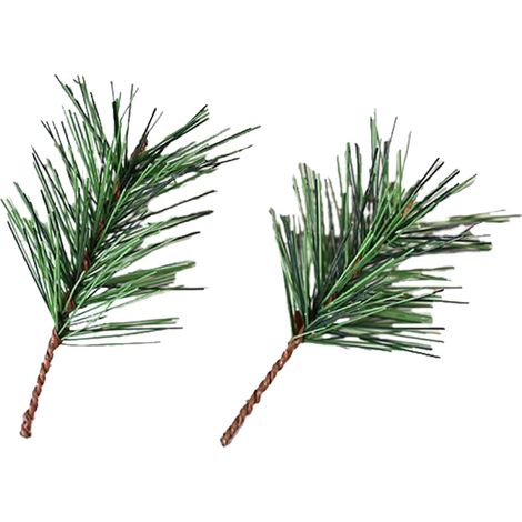 Branches de pin artificielles, Faux Brins de Pin de Verdure Faux Pics pour Guirlande de Guirlande de Bricolage, Embellissement de Noël et décoration de Jardin (1/5)