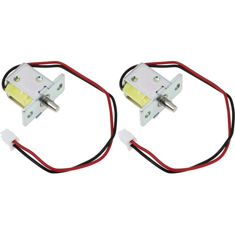 Lot de 2 Verrous électromagnétiques 12 V CC pour Classeurs Tiroirs Portes électriques Serrures Magnétiques Compactes (1/5)
