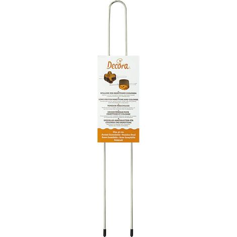 Decora 0064015 SPILLONE Inox per PANETTONE E Colomba 50 CM, Acciaio Inossidabile, Argento (1/4)
