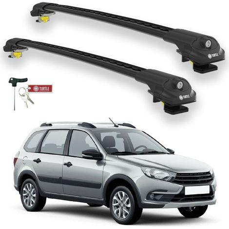 TURTLE kompatibel mit Lada Granta Cross 2020-2025 Dachträger Air1 Schwarz (1/5)