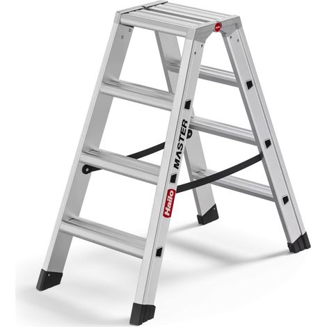Hailo Aluminium-Doppelstufenleiter Master D100 2 x 4 Stufen
