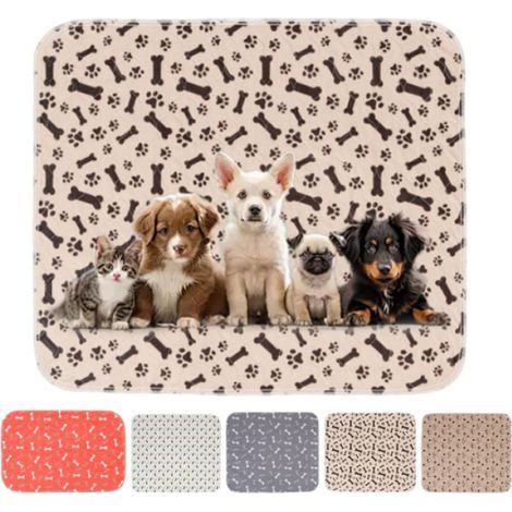 Hundetoilettentrainingsmatte, Pheromone, attraktives Ziel, waschbar, auslaufsicher, rutschfest (braun, M: 70 x 80 cm) (1/5)