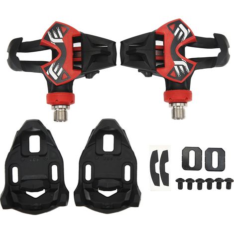 Lot de 2 pédales automatiques pour vélo de route ou VTT, en alliage de titane et fibre de carbone noirs.