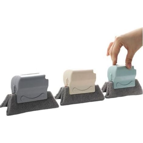 Lot de 3 brosses de nettoyage pour rainures de fenêtre, brosse de nettoyage pour fenêtre et porte, outils de nettoyage rapide à main pour toutes les fenêtres/portes coulissantes/lignes de (1/5)
