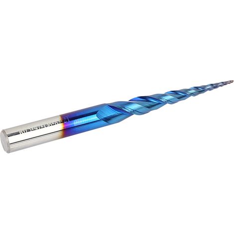 2T Vollhartmetall-Fräser R0,547D885, Wolframkarbid-Fräser, 1 Stück, 4 mm Spiralschaft, 85 mm Länge (1/5)