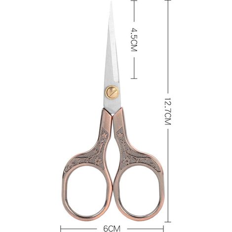 Ciseaux À Broder - Acier Inoxydable - Pointe Fine - Pour Couture Artisanale Et Broderie - Lot De 1 (1/5)