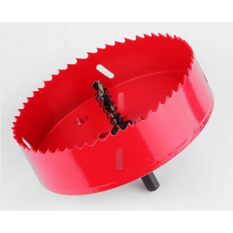 100mm Universal Hole Saw, HSS Bimetal Hole Cutter, Professional Accessory for Aluminum, Wood, Cast Iron, Brass, Plaster, etc. (1/5)