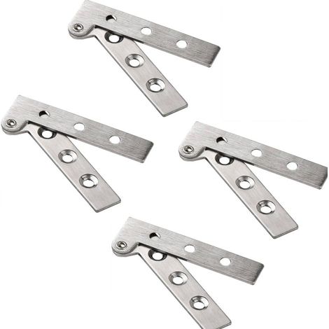 Lot de 4 charnières de porte pivotantes en acier inoxydable à 180 degrés