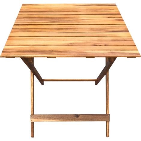 Tavolo Quadrato Pieghevole da Giardino 70x70 cm in Legno