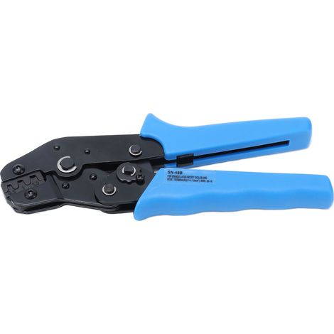 SN-48B Crimpzange für 2,8/4,8/6,3 mm Gabelklemmen, Flachsteckverbinder und Stiftverbinder (1/5)