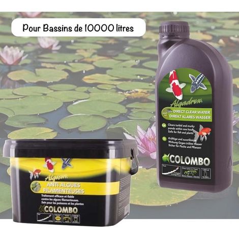 Pack anti algues et eau verte des bassins de jardin. Pour 10 m3 (1/5)