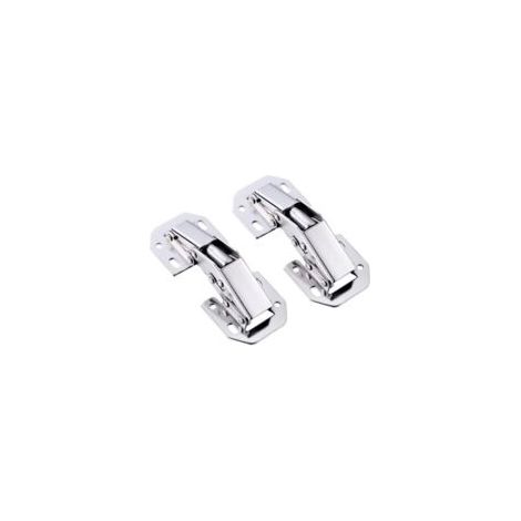 Cerniere per ante di mobili da cucina - invisibili, senza lasciare spazi, facili da installare - 2 pezzi, 7,6 cm, argento - Crezuo