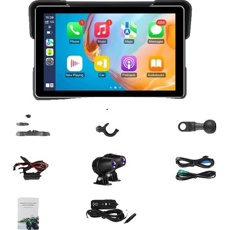 Affichage GPS de moto, connectivité sans fil, design étanche, Avec 2K DVR (1/2)