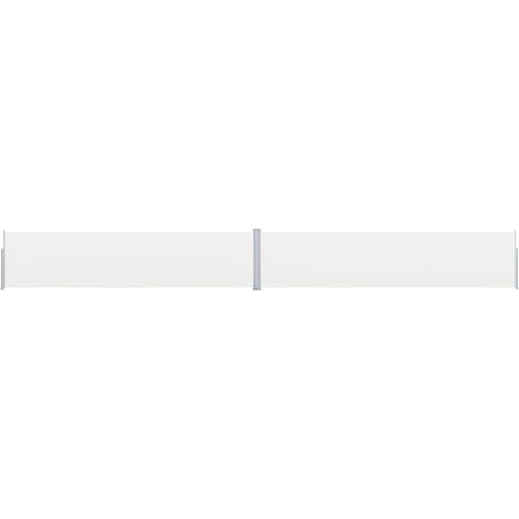 Auvent latéral rétractable de patio Paravent extérieur Brise Vue Rétractable pour Jardin, Balcon, terrasse 170x1200 cm Crème NDTN9300398 (1/5)
