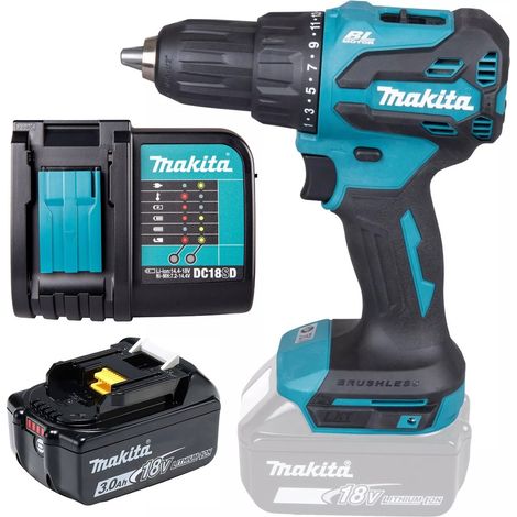 Makita DHP490SF 18V LXT Lithium Brushless Combi Hammer Drill Sub Compact 1 x 3AH (1/5)