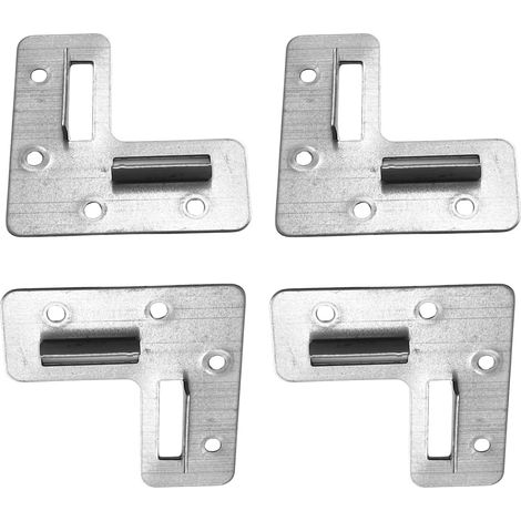 Support d'Angle en Acier Pré-Galvanisé Adapté pour l'Assemblage de Meubles Suspendus, Kit de 2 Pièces - EVOTRADE (1/2)