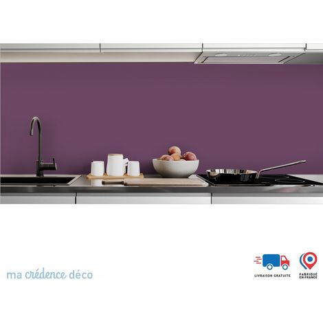 Crédence : Violet nacré RAL 4011 - Alu composite - 120 - 60 (1/3)