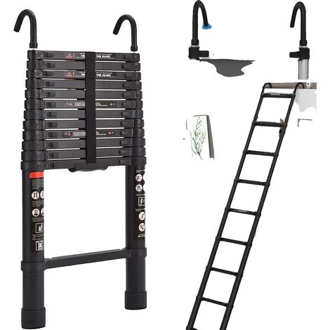 Scala telescopica, struttura in alluminio, portata 150 kg, 3,8 m (1/5)