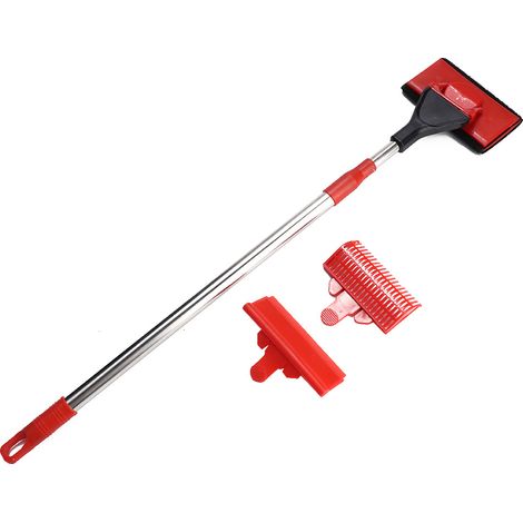 Kit de nettoyage d'aquarium, nettoyeur d'aquarium télescopique confortable à saisir en acier inoxydable pour (1/5)