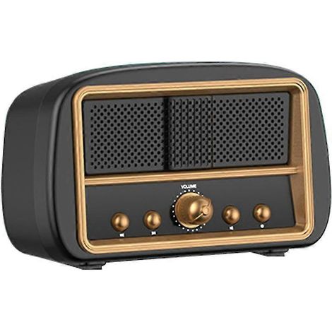 Enceinte Bluetooth rétro, enceinte sans fil vintage, enceinte rechargeable (1/4)