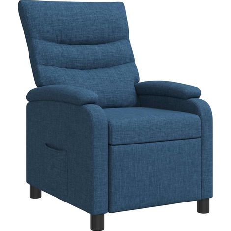 Recliner Blue Fabric vidaXL (1/5)