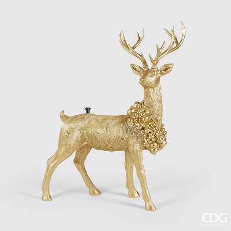 EDG Enzo De Gasperi Base per Albero Natale Cervo per Pino H 102 Cm L 81 Cm P 38 Cm Oro (1/3)