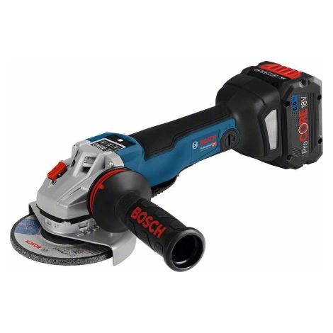 Bosch Professional – Meuleuse d'angle sans fil 18V – Moteur Brushless – Vitesse réglable 4500-9000 tr/min – Ø 125 mm – 2 batteries ProCORE 5.5Ah – Coffret L-BOXX - 18V-10 (1/5)