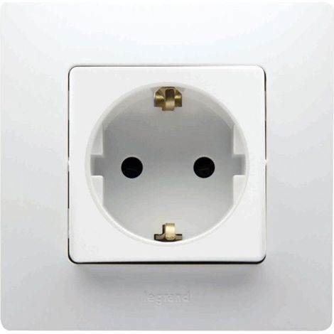 BASE PRISE ENCASTRABLE BLANC - 16 A