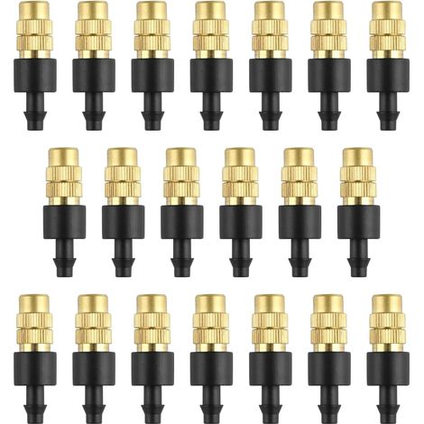 Lot de 20 buses en laiton, réglables, diamètre 1,2mm, pour tuyau 4-7mm, arrosage jardin serre (1/5)