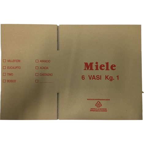 Scatola imballaggio per 6 vasi da gr. 1000