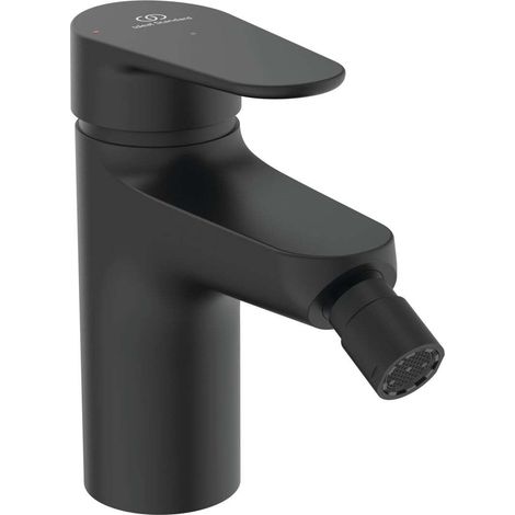 Ideal Standard ALU+ - Miscelatore per bidet con scarico Click-Clack, BlueStart, nero seta BE132XG