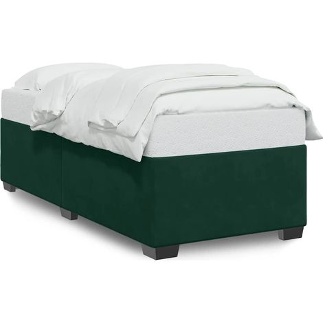 Maison Exclusive - Giroletto senza Materasso Verde Scuro 90x190 cm in Velluto