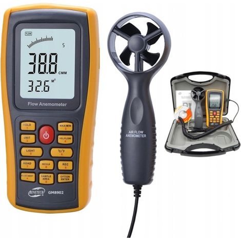 Windmesser für Klimaanlagen, Anlaufschwelle 0,5 m/s, USB