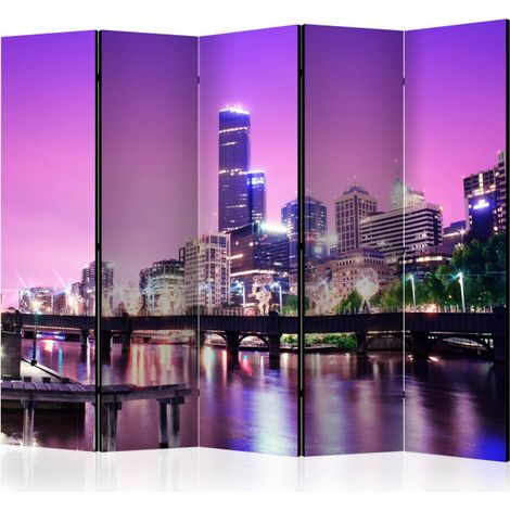 Paravent 5 Volets "Purple Melbourne" 172x225cm (1/2)