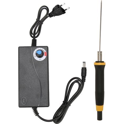 Couteau Thermique pour Mousse 12V 3A, Chauffage Rapide, Coupe Lisse, Manche Ergonomique, Outil de Découpe et Gravure sur Mousse, Alimentation 100‑240V avec Prise EU (1/5)